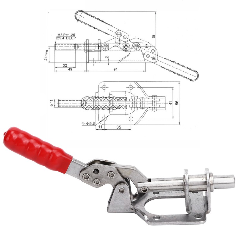 Push Pull Toggle Clamp 302F 136kg Clamping Force Quick Release