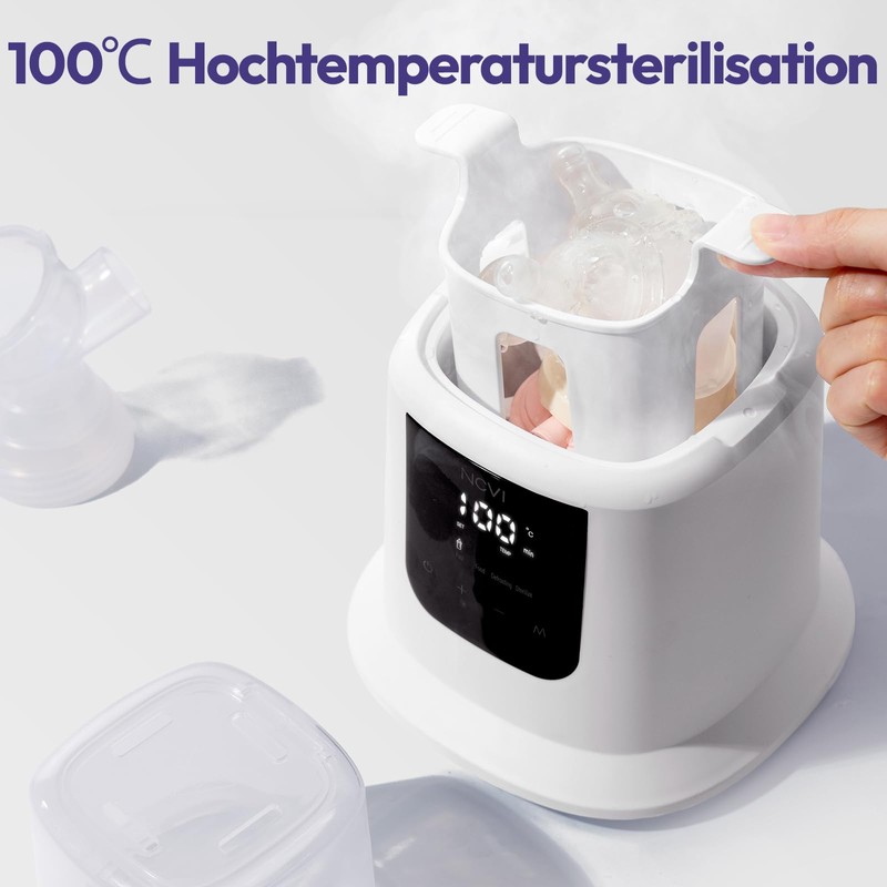 NCVI Baby Bottle Warmer, Quick Heating with LCD Display, Defrost