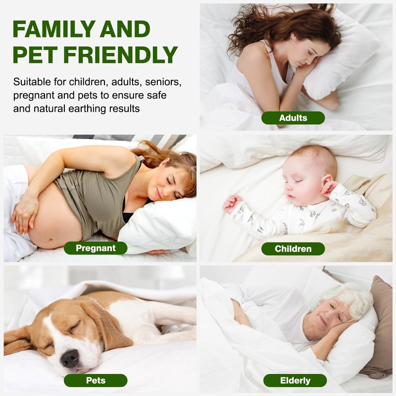 OneAmg Grounding Bed Sheet, 95% Organic Cotton & 5% Pure