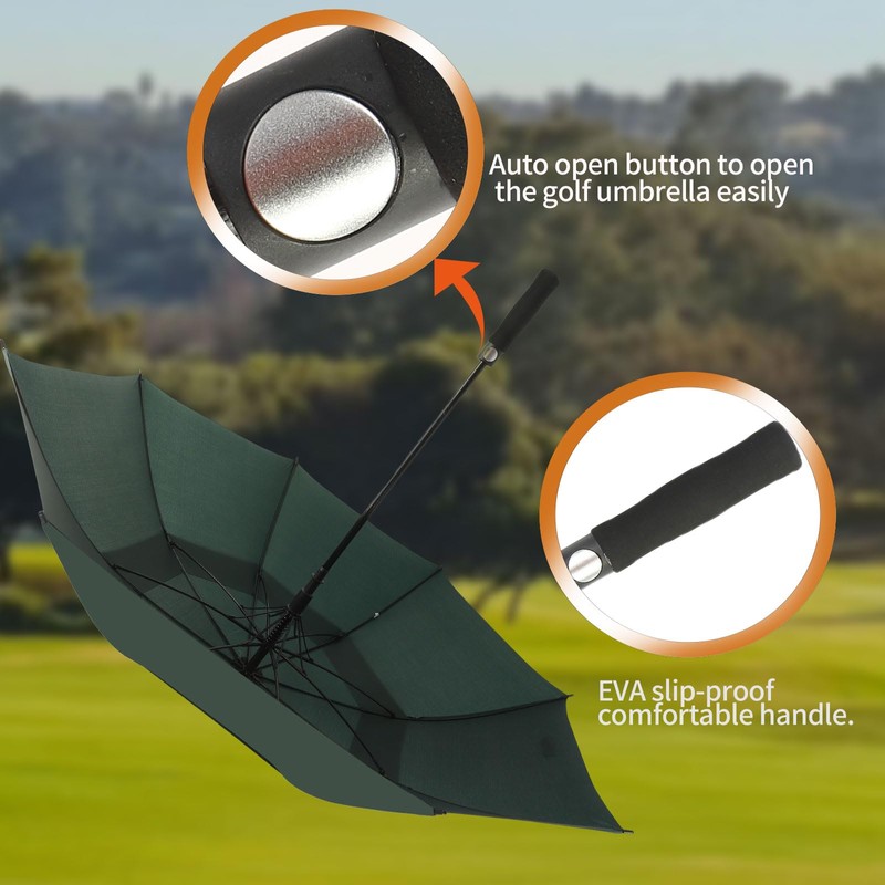 ZDSSM Automatic Open Extra Large Golf Umbrella Windproof Heavy Duty