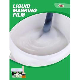 E-SDS Masking Liquid Tape, 16 fl.oz Masking Liquid, Transparent Peelable Coating for Window Painting, with a Brush