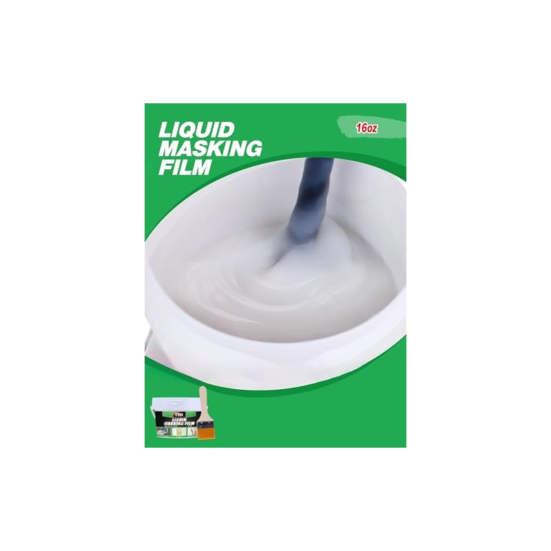 E-SDS Masking Liquid Tape, 16 fl.oz Masking Liquid, Transparent Peelable