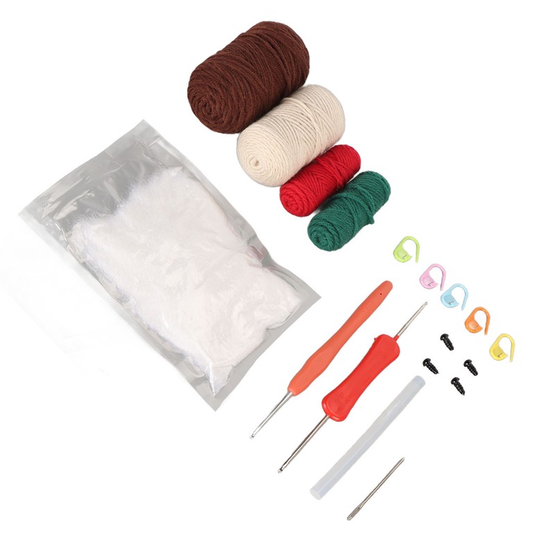 Hedgehogs Crochet Kit with Yarns Crochet Hook Stuffing DIY Learn