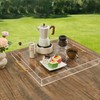 Extra Large Clear Acrylic Serving Tray (18×18 Inches) with Gold