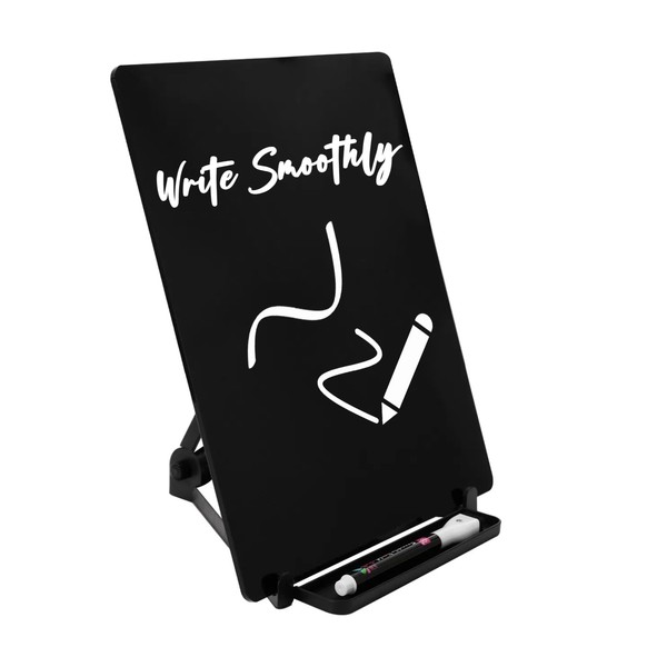 Okydoky Desktop Black Acrylic Dry Erase Board, Tabletop whiteboard with