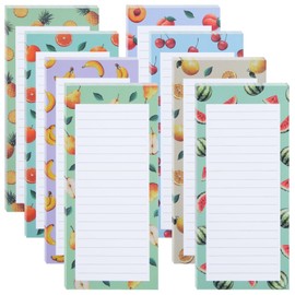 FLIPPED Magnetic Note Pad for Fridge，8 Pack Magnetic Notepads for Refrigerator,Notepad Grocery List Full Magnet Back Design Magnetic Memo Pads for Grocery List, Shopping List, To-Do-List