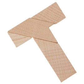 Bartl 102076 Mini Wooden Puzzle The T Puzzle Made of 4 Small Wooden Pieces