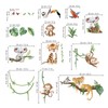 decalmile Jungle Animal Tree Branch Wall Decals Safari Animal Monkey