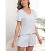 Ekouaer Pjs for Women Short Sleeve Pyjamas Set Women with
