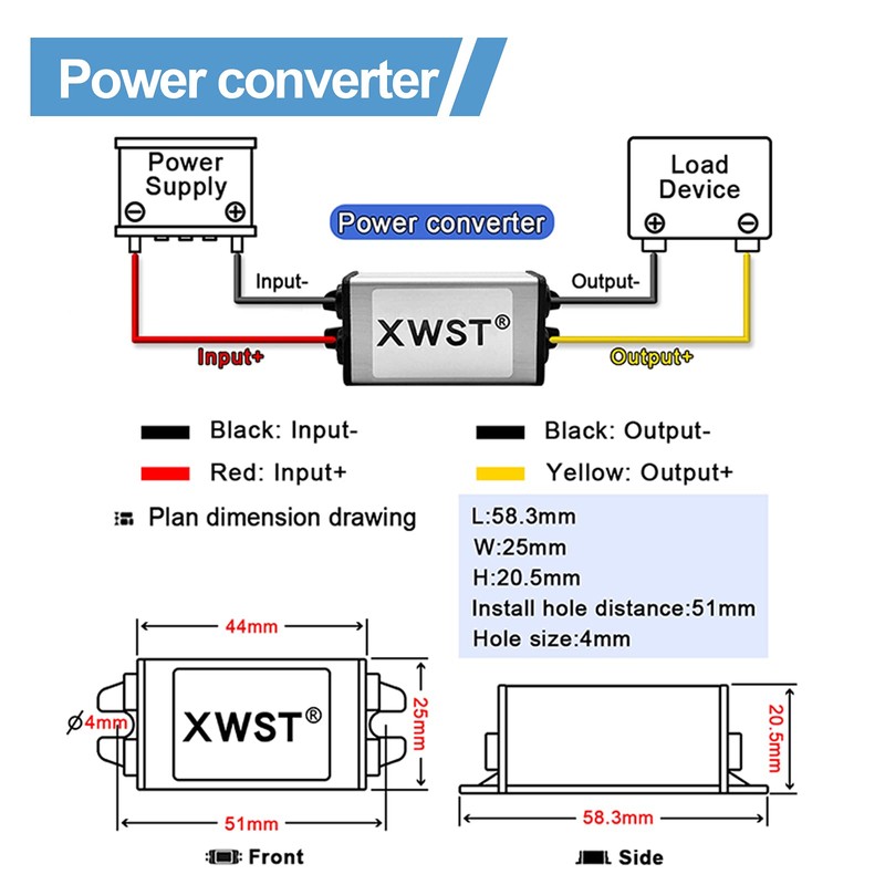 DC 12V to 9V Voltage Regulator DC Step-Down Converter 8-22V