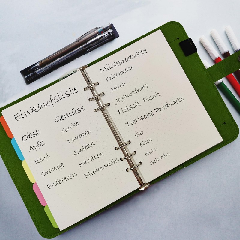 Jalach Felt Ring Binder A5 A6 Refillable A6 A5 Binder