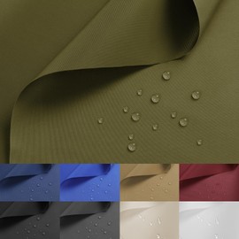 Nylon Fabric, 58"W 420D Waterproof Fabric 1 Yard Ripstop Nylon Fabric Outdoor Upholstery Twill Sewing Fabric for Patio Chair, Lining, Cushion, Purse, Tote Bag, Tent, Tarp Cover, DIY Project Amy Green