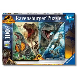 Ravensburger - Puzzle Jurassic World, 100 Pezzi XXL - Puzzle Bambini 6 Anni, Collezione Jurassic World, Giochi Educativi e Divertenti, Idee Regalo
