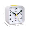 Tinload Small Battery Operated Analog Travel Alarm Clock Silent Non