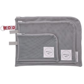 Storage Pouch, Set of 3, Washable Clothes, 3 Sizes, Gray