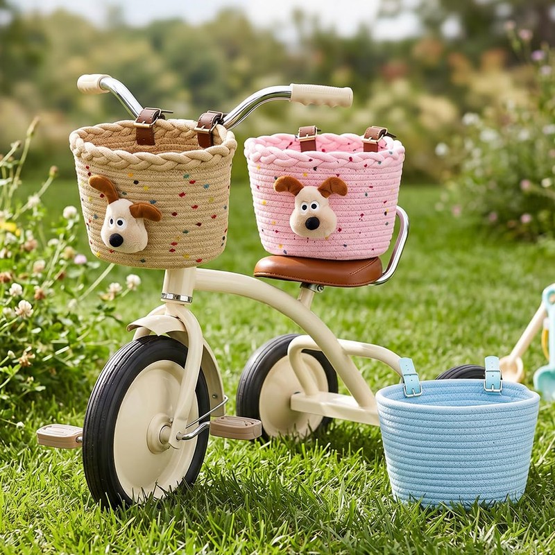 Adiwo Cotton Rope Woven Cycle Basket, Bicycle Basket, Bike Basket