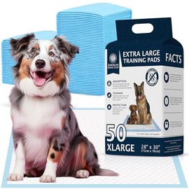 American Kennel Club Puppy Training Pads with Ultra Absorbent Quick Dry Gel – 28 x 30 Pee Pads for Dogs - 50 Count , XL(Unscented)