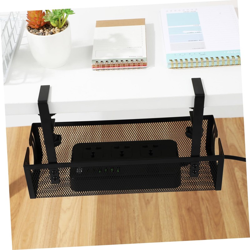 TEHAUX 1 Set Under Desk Cable Tray Wire Organizer with