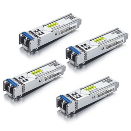 10Gtek 1000Base-LX/LH SFP Module, 1.25G SFP, 1310nm SMF, up to 20km, LC Single Mode Optical Transceiver, Compatible with Cisco GLC-LH-SMD, Meraki MA-SFP-1GB-LX10, Netgear, Ubiquitik, Mikrotik, D-Link,