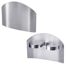 Westmark 2 x finger protection / cutting aid, with 2 loops, for cutting and chopping, stainless steel, silver, 10712270