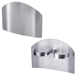 Westmark 2 x finger protection / cutting aid, with 2 loops, for cutting and chopping, stainless steel, silver, 10712270