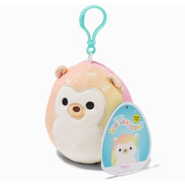 Squishmallows Bowie The Rainbow Hedgehog 3.5 Inch Clip On Plush