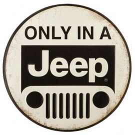 TGM Only In A Jeep Vintage Look Embossed Domed Metal Sign CJ Wrangler NEW 4x4 H9