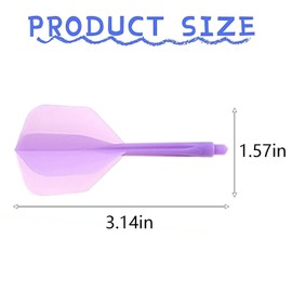 JYTDBCS Dart shafts and dart flights made of one piece, 6 stable, darts accessories (purple)