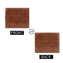 TOEDNNQI Men's Bi-fold Wallet, Bill Holder, Multi-functional, Men's Folding Wallet, Faux Leather, ID Window, Birthday Gift, Gift, Black