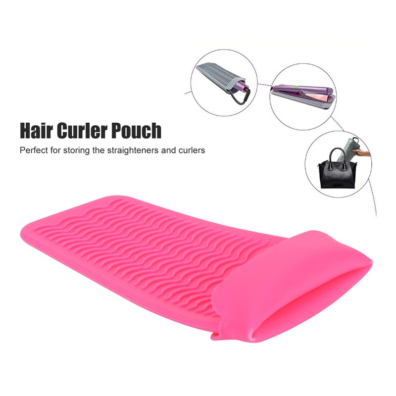 3Pcs Silicone Insulation Cover Heat Resistant Pouch for Hair Straightener