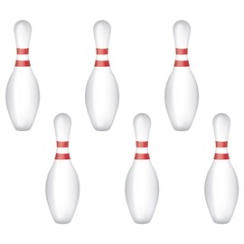 Beistle 6 Piece Durable Cardstock Paper Cutouts Bowling Decorations For Birthday Party Décor