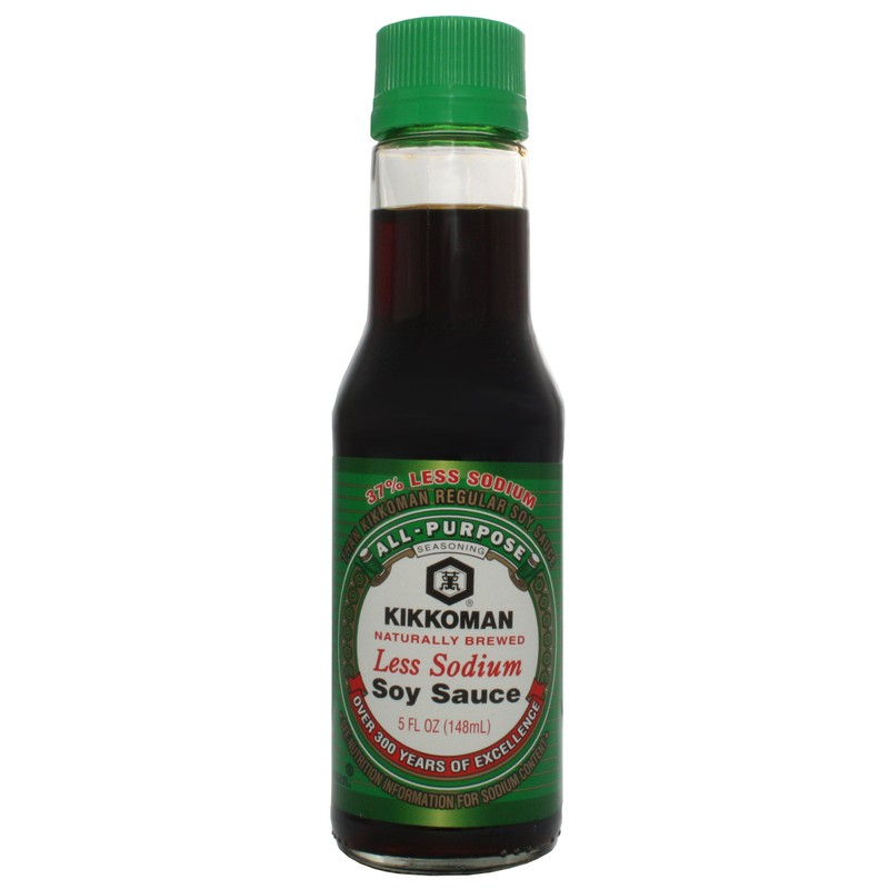 Kikkoman Lite Soy Sauce, 5 Fl Oz (Pack of 12)
