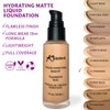 Khasana Moisturizing Liquid Foundation, Flawless Matte Finish Makeup, Full Coverage