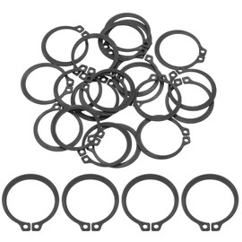 sourcing map 20Pcs 1" Internal Retaining Ring Circlip, 65 Mn Spring Steel Internal Circlip Snap Rings C-Clips for Grooved Shafts Studs, Black