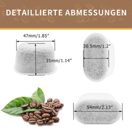 12 filtri dell'acqua al carbone attivo di ricambio per Ninja Luxe Café Pro (Café Luxe), compatibili con ES601EU/ES701EU, accessori per macchina da caffè Ninja, cartucce filtranti di ricambio per