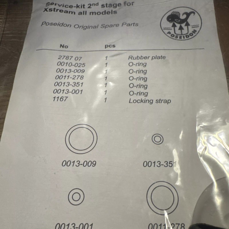 Poseidon Service Kit 2nd Stage For Xstream All Models Poseidon