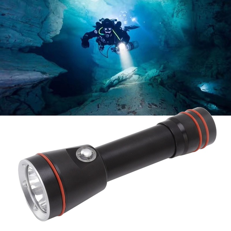 Professional Underwater Flashlight 5000LM Lighting Diving Fill Light IPX8 Waterproof