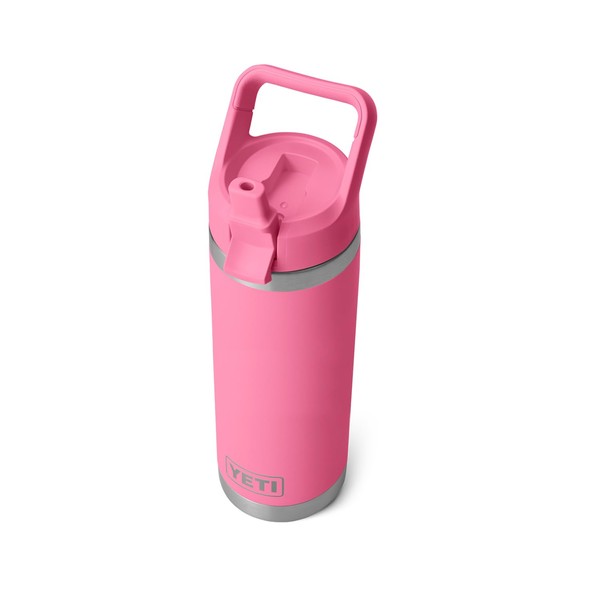 YETI Rambler 18 oz Bottle, Vacuum Insulated, Stainless Steel with Straw Cap, Harbor Pink