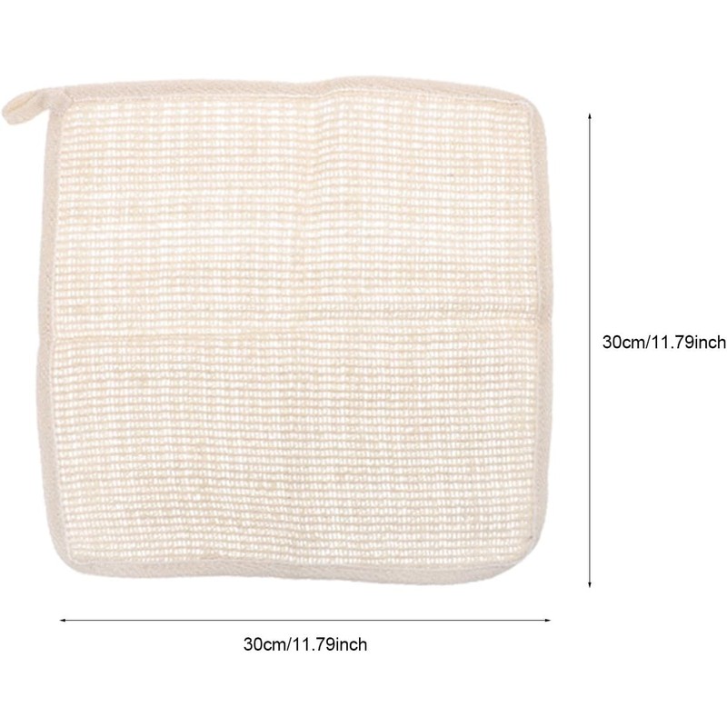 Toalla Exfoliante de Baño Artibetter Beige de Lino 5 Piezas