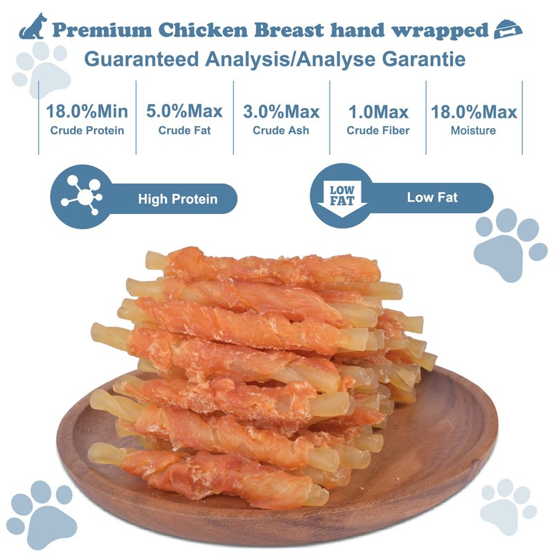Pawant Dog Treats Soft Chews Rawhide Free Chicken Wrapped Cod