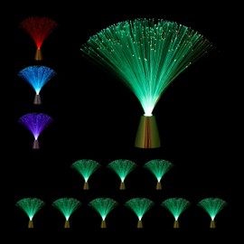 Relaxdays Fibreglass Lamp, Flowing Colour Changing, LED Retro Lamp, Mood Light, Effect Light, Fibreglass, 33 cm, Colourful, Silver