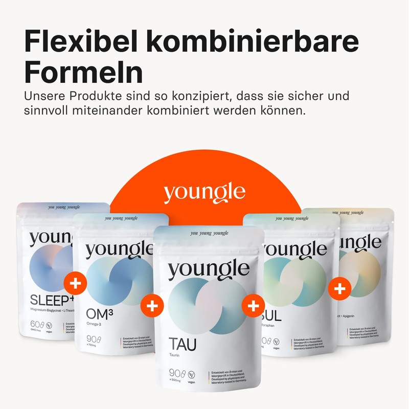 Youngle Taurine Capsules High Dose 1500 mg per Daily Dose