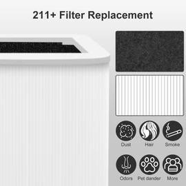 Myareds 2 Pack 211+ Replacement Filter Compatible with Blue Pure 211 Air Puri-Fier， Activated Carbon 211 Filter。