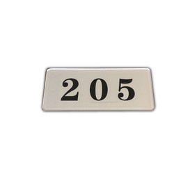 Seagron Room Number Plate, Room Number Plate, Stylish, Acrylic, 1.4 x 3.1 x 0.08 inches (3.5 x 8 x 0.2 cm) (205 Silver)