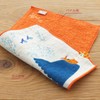 Natsuhashi Pattern Morita MiW Small Pocket Handkerchief, Ningo, Orange, A-65940-86-OR