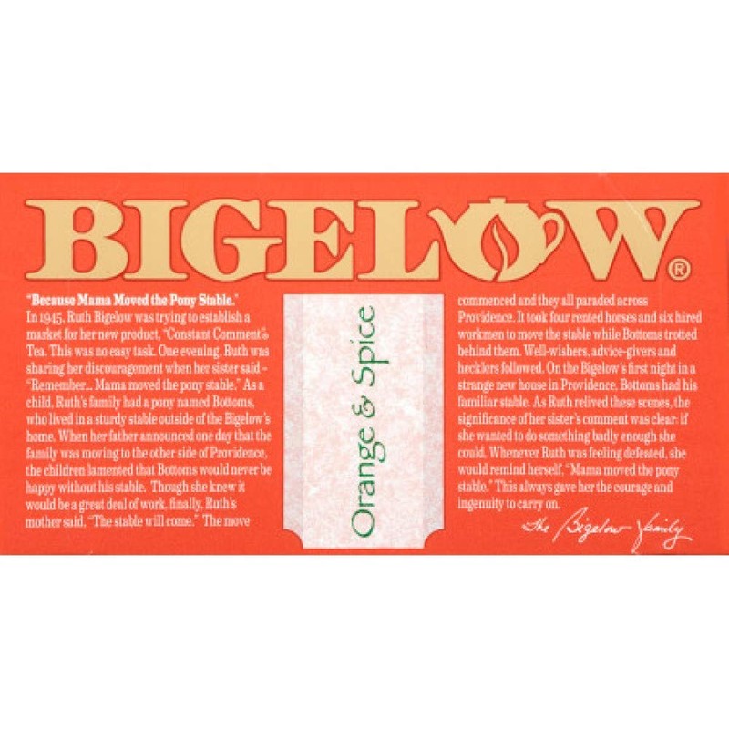 Bigelow Tea Orange and Spice Tea, 20 ct (Pack of