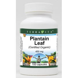 Plantain Leaf (Certified Organic) - 450 mg (100 Capsules, ZIN: 518660) - 3 Pack