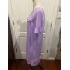 Silky Sleeveless Nightgown w/Robe Embroidery Lace Floral Design Purple Size