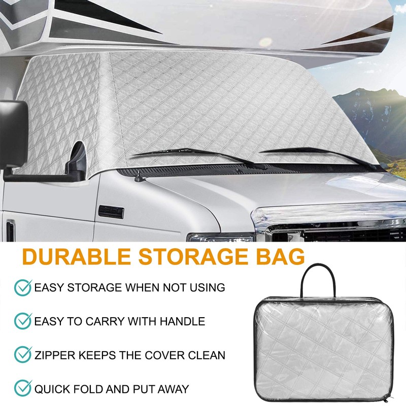 RV Windshield Cover Compatible with Class C Ford E450 1997-2025