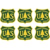 6 Pack 2" Green Us Forest Service Shield Sticker